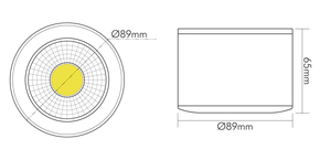 Nobile LED-Aufbaudownlight 930, weiß 1856676023