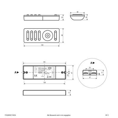 EVN Lichttechnik RGBW-Funkset Empfänger,Handsender FRGBWSET4X5A