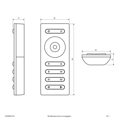 EVN Lichttechnik RGBW-Funk-Handsender FRGBWSETHS
