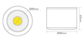 Nobile LED-Aufbau-Downlight 940, nickel-geb. 1856676913
