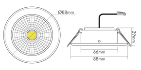 Nobile LED-Downlight 4000K, 350mA, chr-mt 1856766113