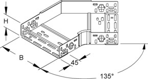 Niedax Bogen 45Gr. 60x252mm RBAC 60.250 S Niedax Bogen 45Gr. 60x252mm RBAC 60.250 S