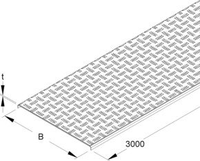 Niedax Deckel für Kabelrinne 405x3000mm RDSRSL 400