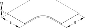 Niedax Deckel für Bogen 90Gr. Breite 105,5mm RESCD 100 S