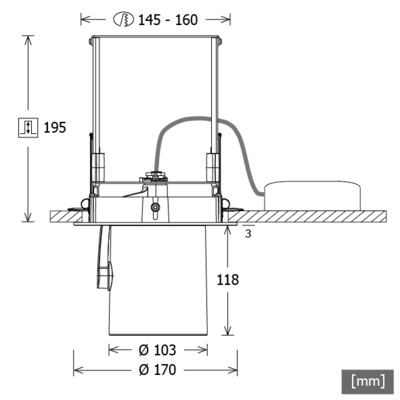 LTS Licht&Leuchten LED-Einbaustrahler 940, silber JETT-R 105.940.WF si