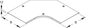 Niedax Deckel für Bogen 90Gr. Breite 605,5mm RESCDV 600 S
