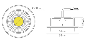 Nobile LED-Downlight 927, gold-chr. 1856885443