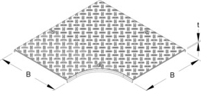 Niedax Deckel für Bogen 90Gr. Breite 604mm RESDVSRSL 600