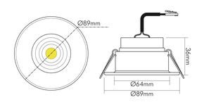 Nobile LED-Downlight 927, 350mA 1857006033