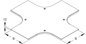 Niedax Deckel für Kreuzung Breite 305,5mm RKSCDV 300 S