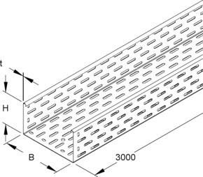 Niedax Kabelrinne 110x100x3000mm RL 110.100 F OV