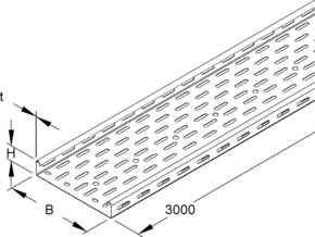 Niedax Kabelrinne 35x100x3000mm RL 35.100 F OV