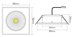 Nobile LED-Downlight 927, 350mA, schwarz 1857090333