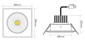 Nobile LED-Downlight DTW, 350mA, weiß 1857708015