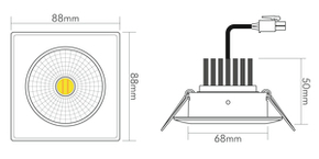 Nobile LED-Downlight DTW, 350mA, chrom 1857708213