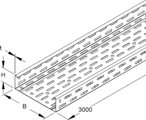 Niedax Kabelrinne 60x300x3000mm RLC 60.300 E3 OV