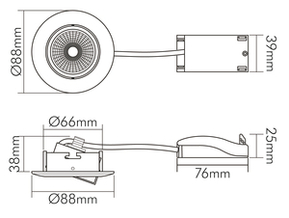 Nobile LED-Downlight 830, chrom-mt 1867050123