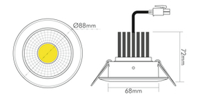 Nobile LED-Downlight 940, chrom 1867680214