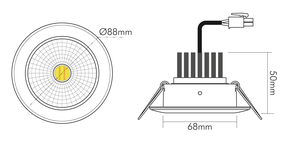 Nobile LED-Downlight DTW, 350mA, ni.-geb. 1867705914