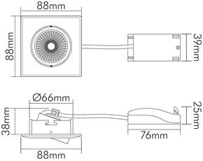 Nobile LED-Downlight 830, weiß 1868050023