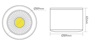 Nobile LED-Aufbau-Downlight 940, chrom 1878005213