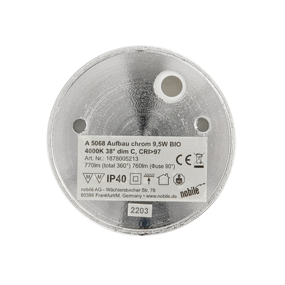 Nobile LED-Aufbau-Downlight 940, chrom 1878005213