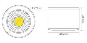 Nobile LED-Aufbau-Downlight 930, nickel-geb. 1878005923