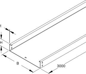 Niedax Kabelrinne 60x100x3000mm RSUS 60.100 F OV