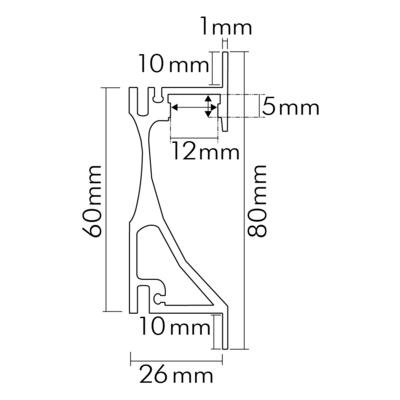Nobile Alu-Profil 2m 5010520000