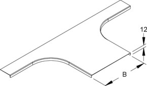 Niedax Deckel für Anbau-T-Stück Breite 125,5mm RTACD 120 S