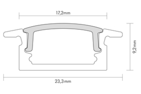 Nobile Alu T-Profil 2m Abdeckung opal 5011146814