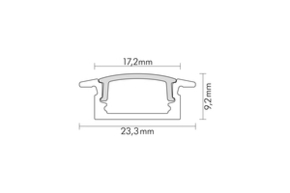 Nobile Alu T-Profil 2m Abdeckung transp. 5011146815