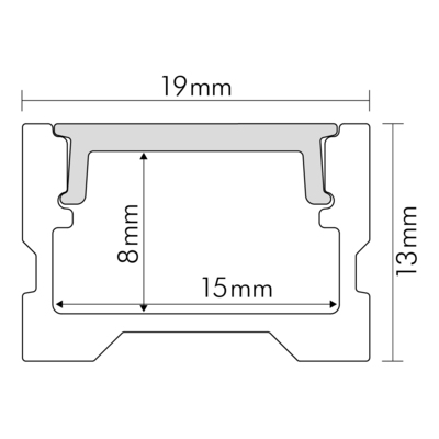 Nobile Alu U-Profil 2m Abdeckung transp. 5011147802