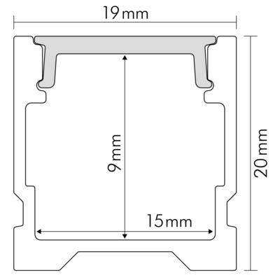 Nobile Alu U-Profil 2m Abdeckung opal 5011148801