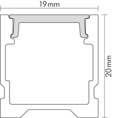 Nobile Alu U-Profil 2m Abdeckung transp. 5011148802
