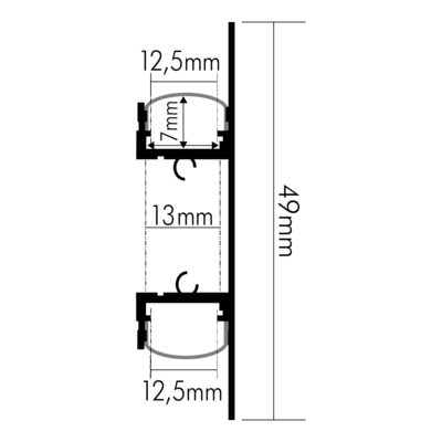 Nobile Alu Aufbau-Profil 2m 5011149905