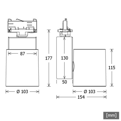 LTS Licht&Leuchten LED-Stromschienenstrahler 930, DALI, weiß JETTT103.930SPD.STws