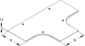 Niedax Deckel für T-Stück Breite 505,5mm RTSCDV 500 S