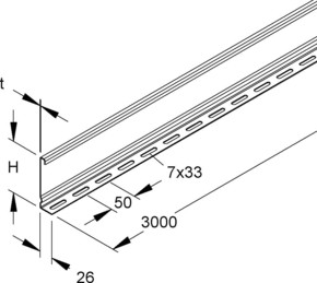 Niedax Trennsteg 98x2998mm RW 100-1.5 S