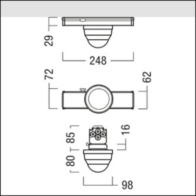Zumtobel Group Bewegungssensor PST TEC-GP SR IP54