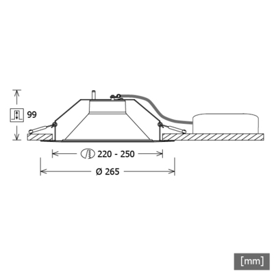 LTS Licht&Leuchten LED-Downlight 840, DALI, weiß LFLEXL262.840/DALIws