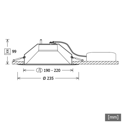 LTS Licht&Leuchten LED-Downlight 840, DALI, weiß LFLEXM231.840/DALIws