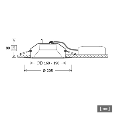 LTS Licht&Leuchten LED-Downlight 840, DALI, weiß LFLEXS201.840/DALIws