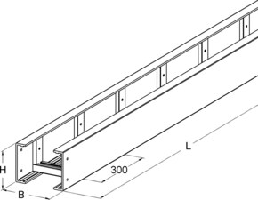 Niedax GFK-Kabelleiter 150x450x3000mm UL 150.450/3
