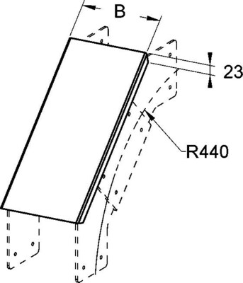 Niedax GFK-Deckel für Bogen 150x200mm ULBAD 150.200