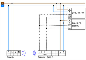 BEG Brück Electronic Präsenzmelder Casambi DALI, weiß PD4-CAS2-GH DALI-2