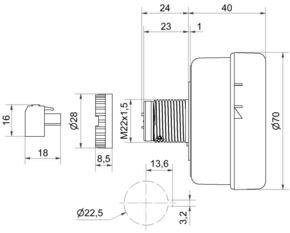 Werma Mehrtonsirene EM 8 Töne 115VAC BK 11000067