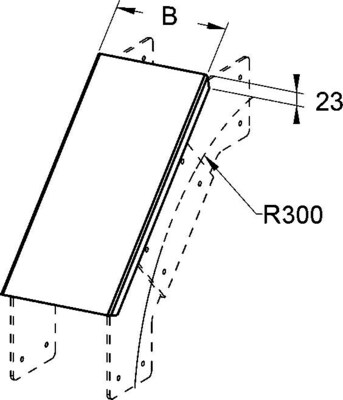 Niedax GFK-Deckel für Bogen 53x300mm ULBAD 53.300