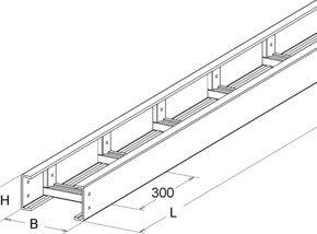 Niedax GFK-Kabelleiter 100x400x6000mm ULL 100.400