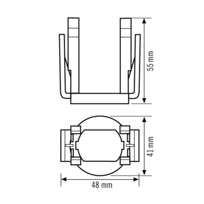 ESYLUX Halterung weiß COMPACT M#EP10422850